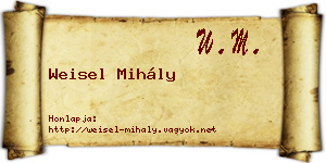Weisel Mihály névjegykártya