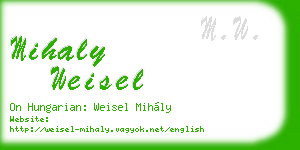 mihaly weisel business card